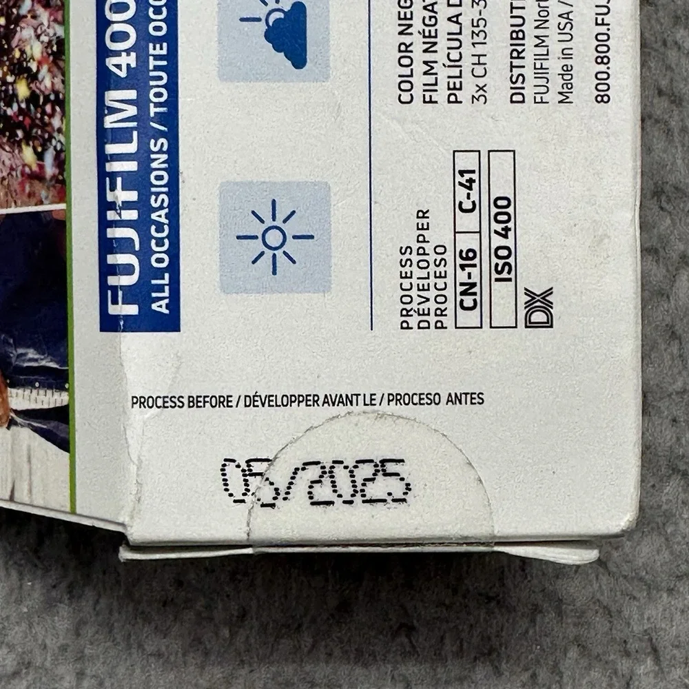 NISP FUJIFILM 400 ISO 35mm Film 3x 36 EXP All Occasions Color Print Film 05/2025
